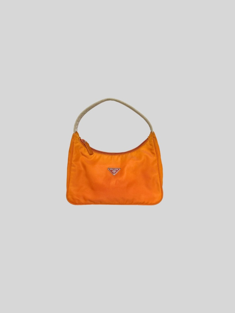 Prada Orange Nylon Shoulder Bag